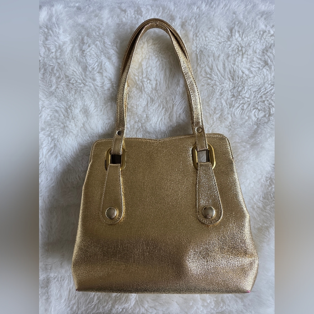 Berne' Vintage Chic Gold Shoulder Bag